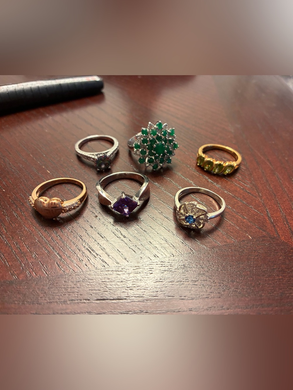 Bundle of 6 rings - size 8.5/8.75